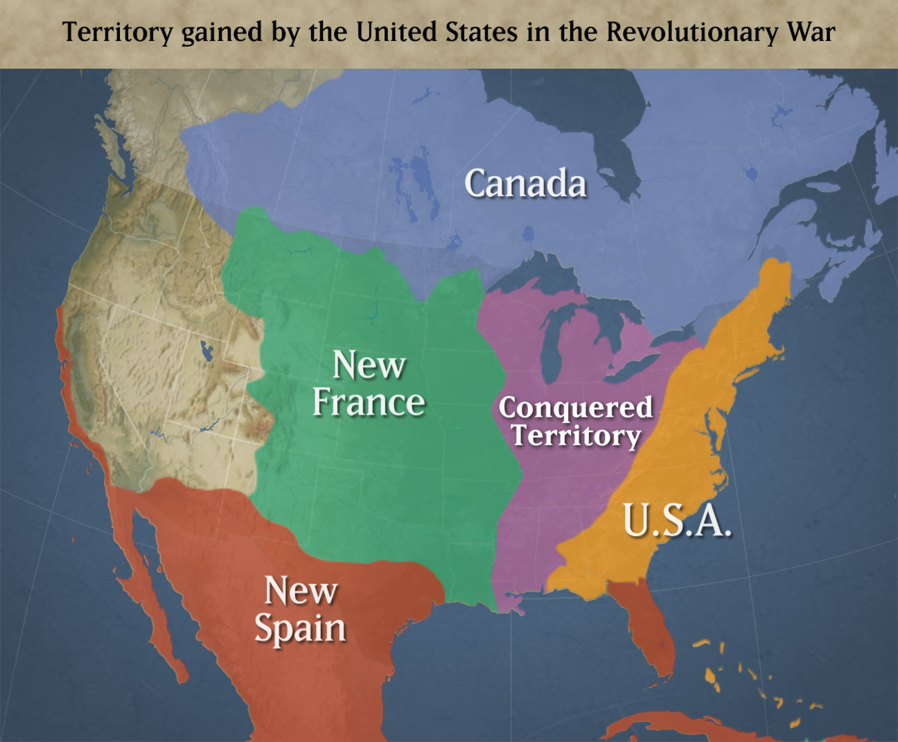 The United States of America Summary on a Map